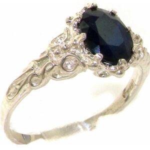 Sapphire 925 Sterling Silver Ring sz 6